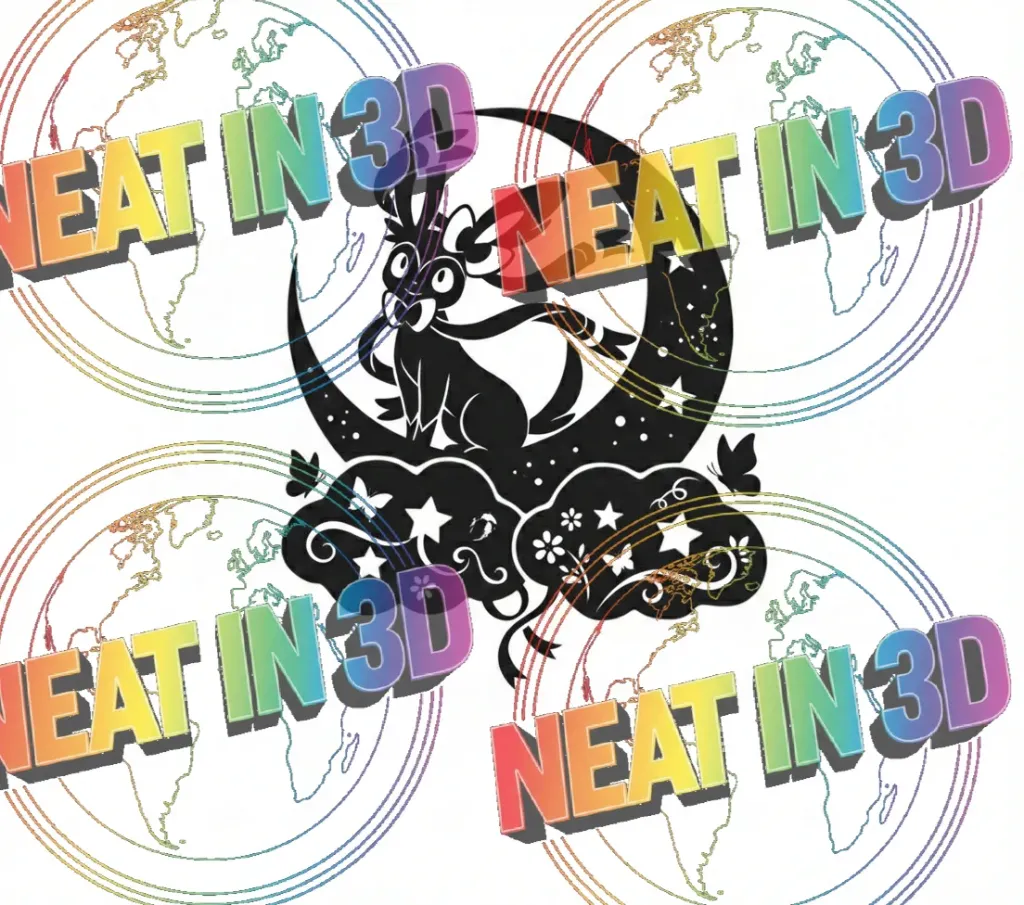 Celestial Fairy Spirit & Moon Vinyl Decal | Sylveon Inspired Sticker 4 x 5 inches (Holo Opal)