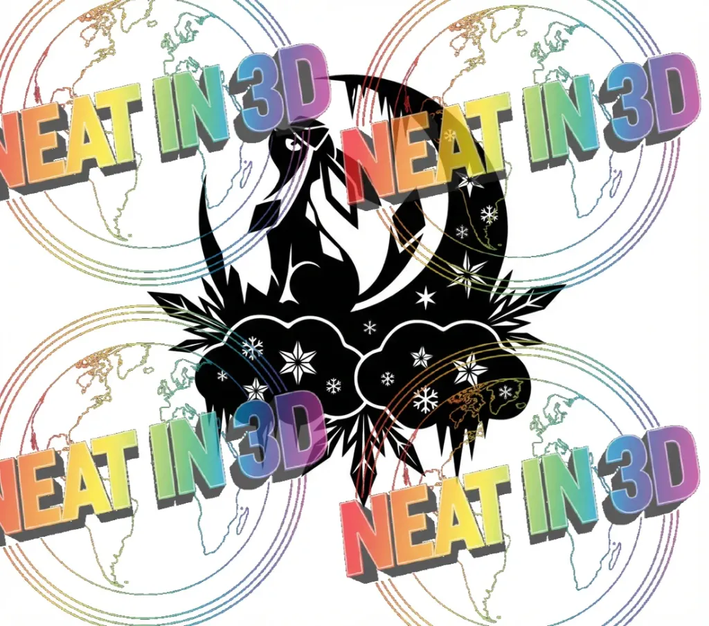 Celestial Ice Spirit & Moon Vinyl Decal | Glaceon Inspired Sticker 4 x 5 inches (Holo Opal)